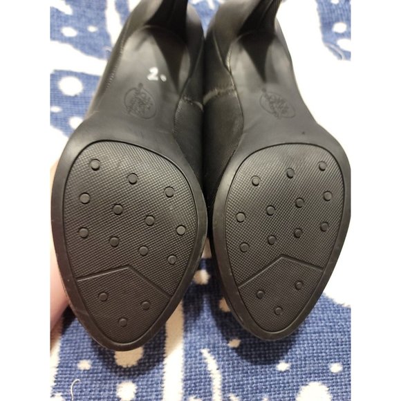 Lifestride Black Faux Leather Peep Toe Pump Heels Size 8.5 - Picture 10 of 10